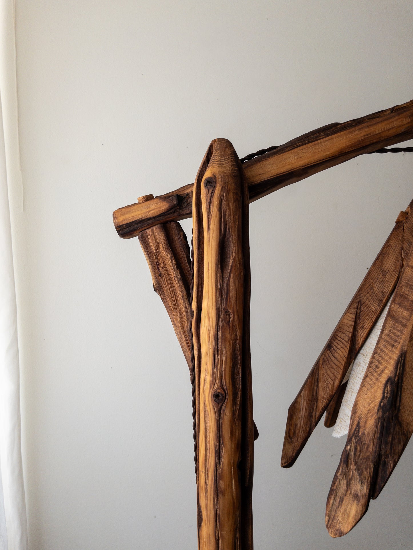Cedar folk floor lamp