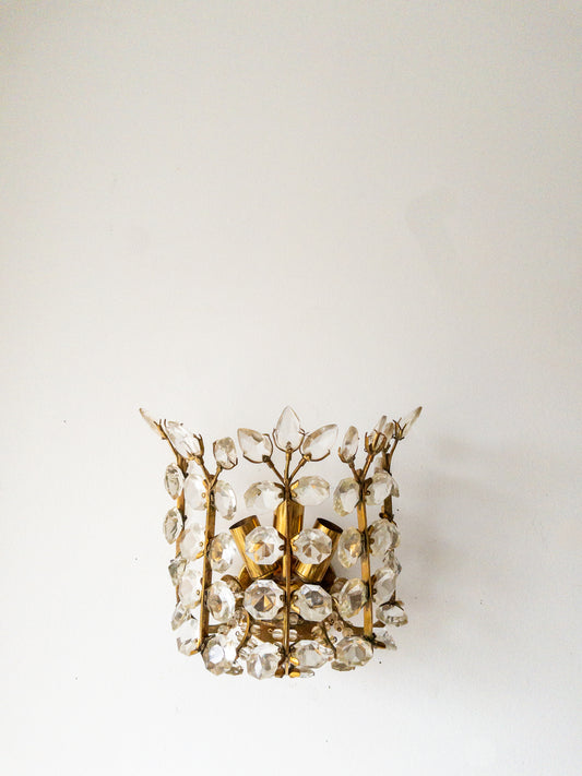 50s crystal sconces