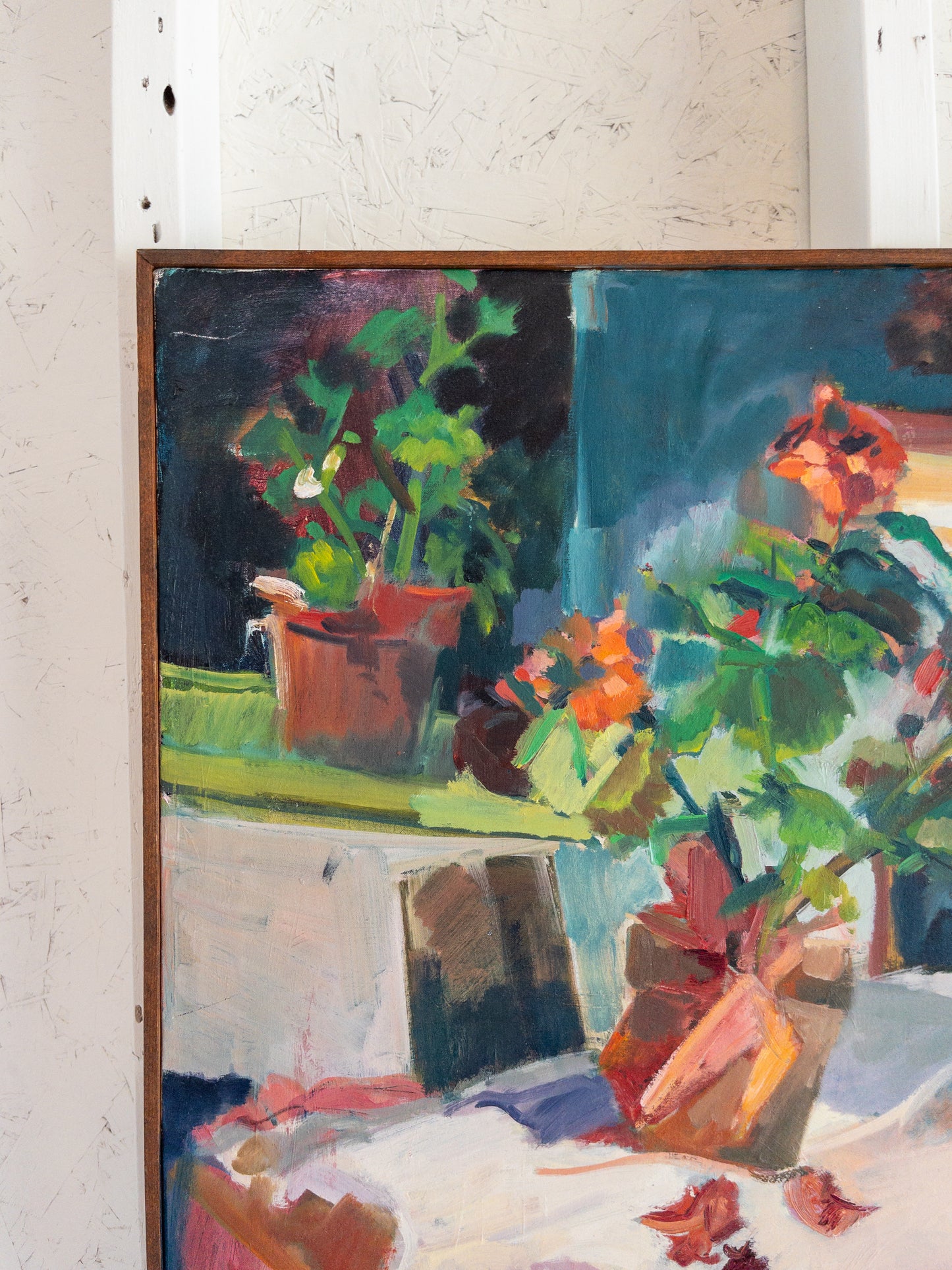 "Geraniums" oil painting