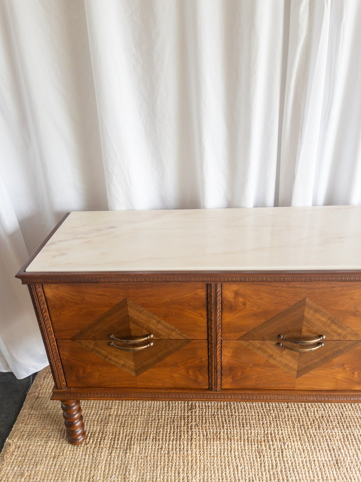 Marble top sideboard