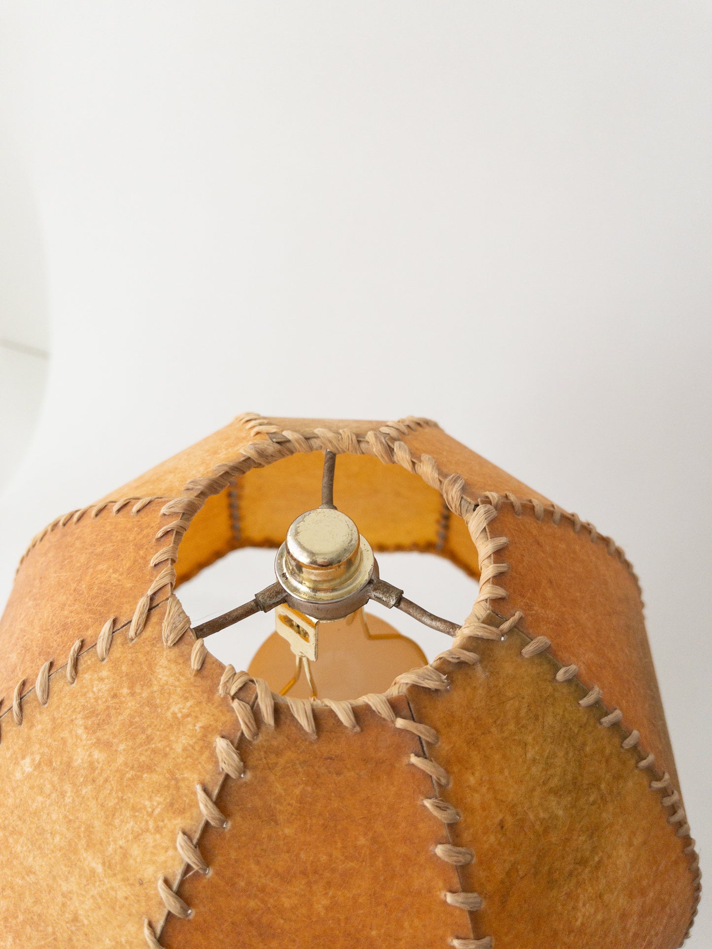 Mid century wood lamp