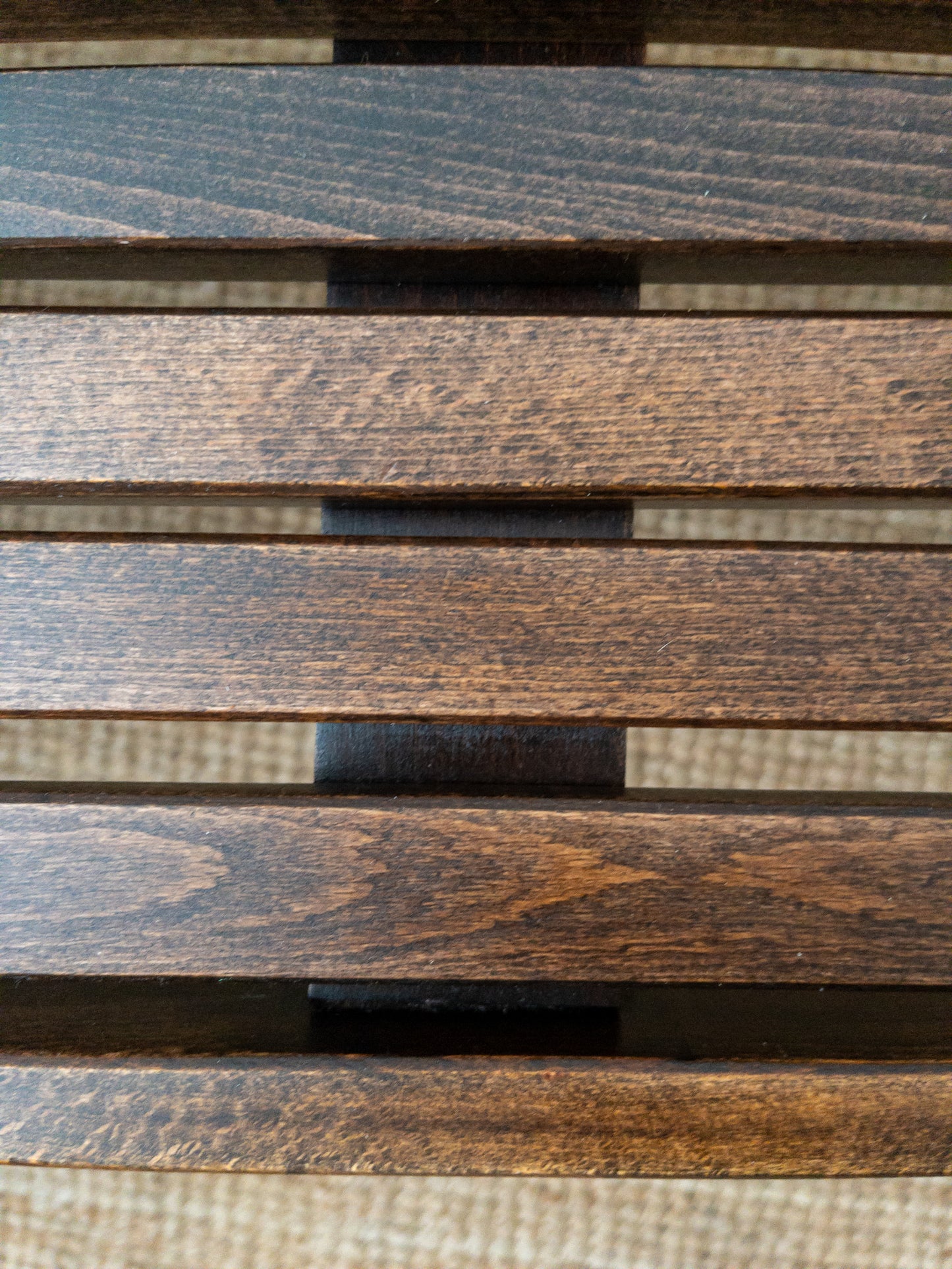 Midcentury slat bench