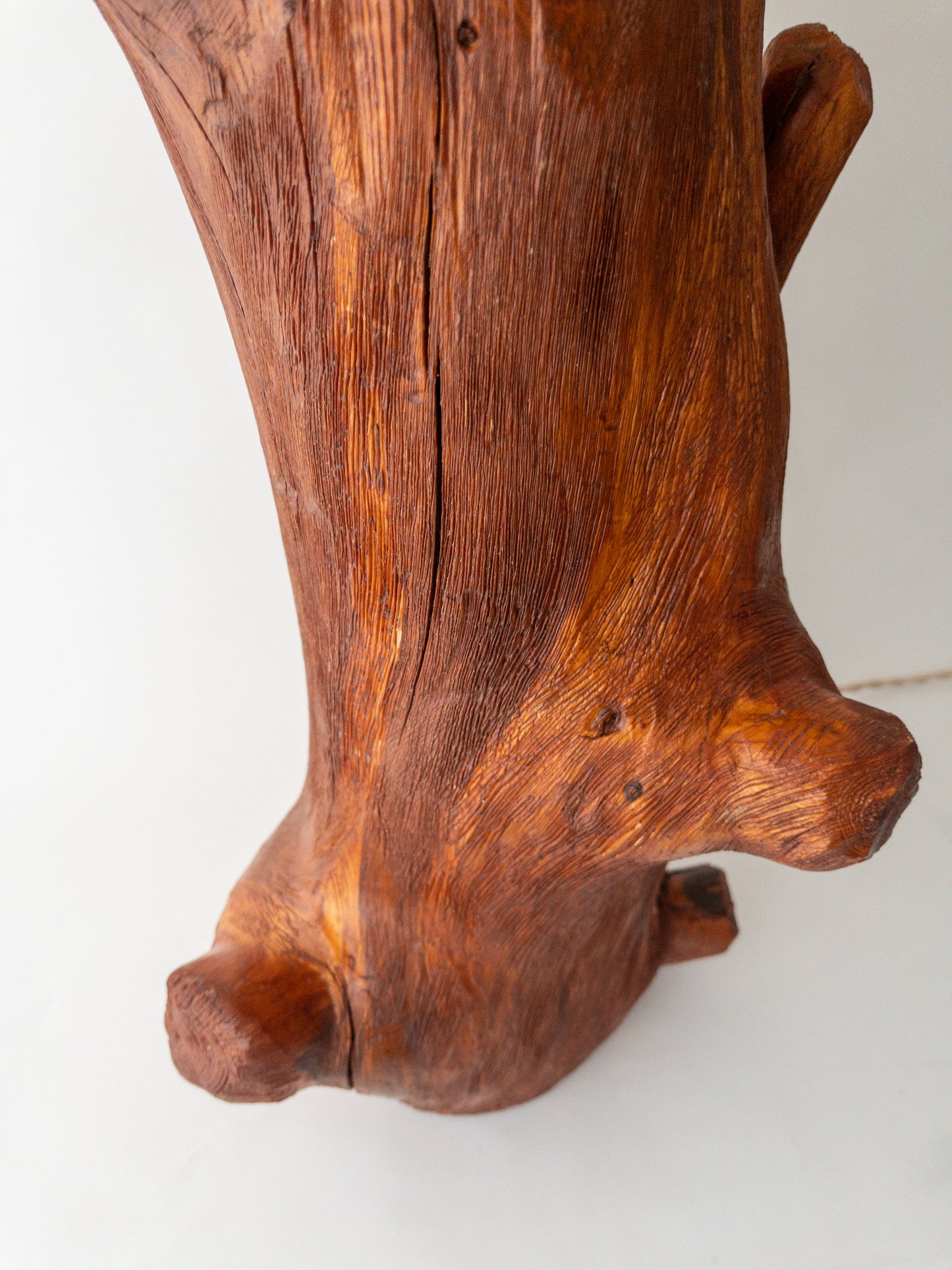 Large wood log lamp
