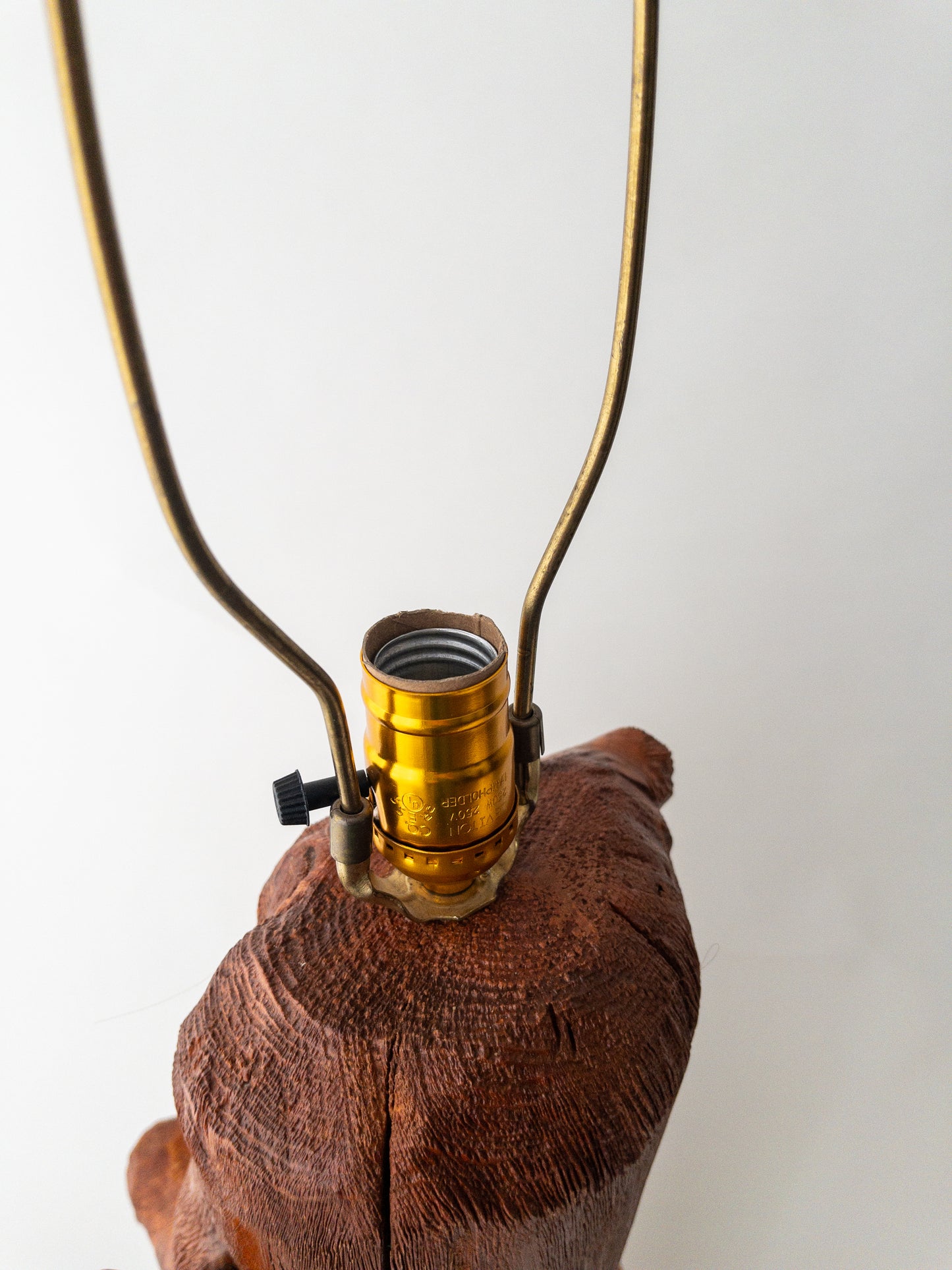 Large wood log lamp