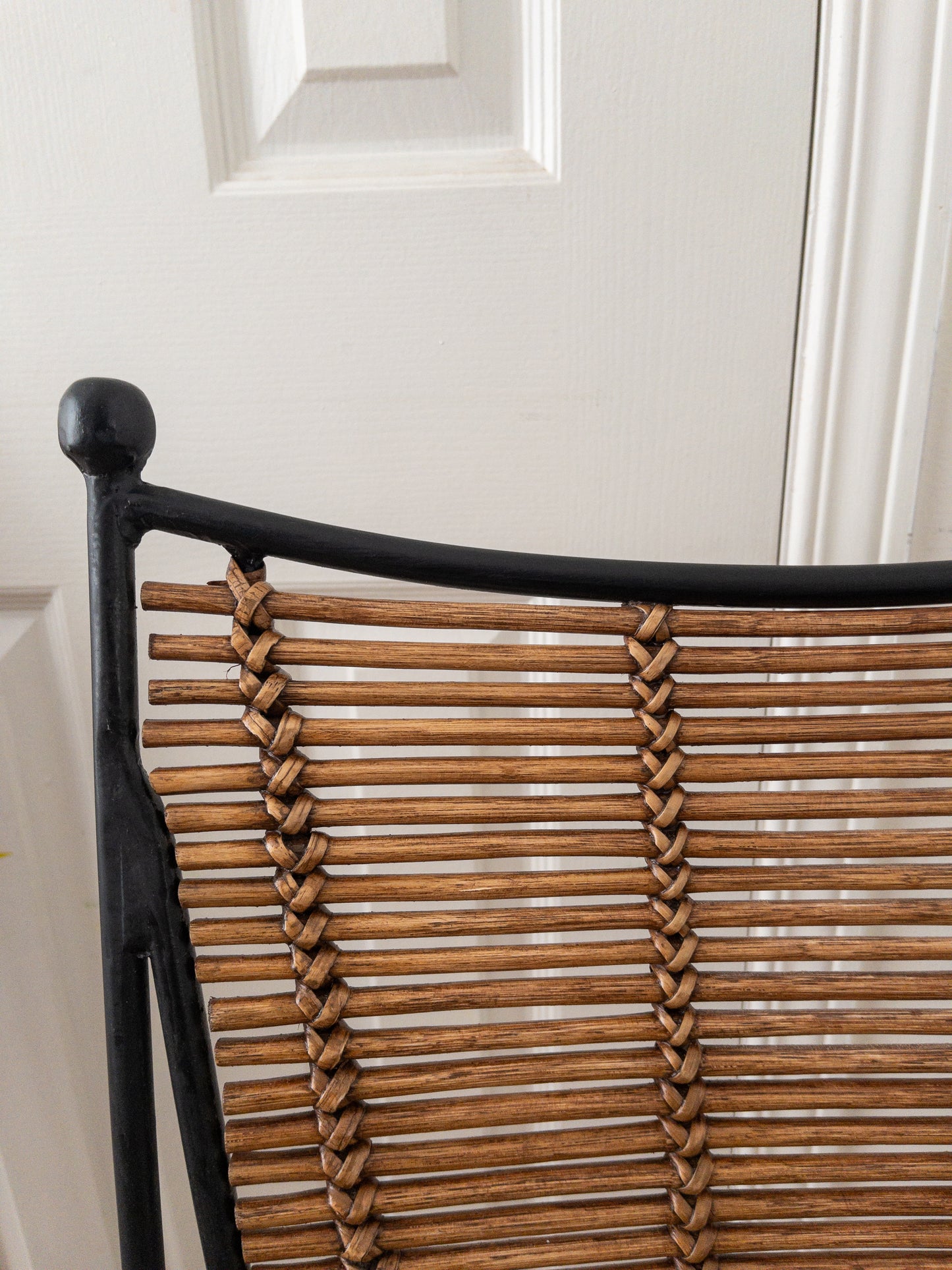 50s iron and rattan chair set
