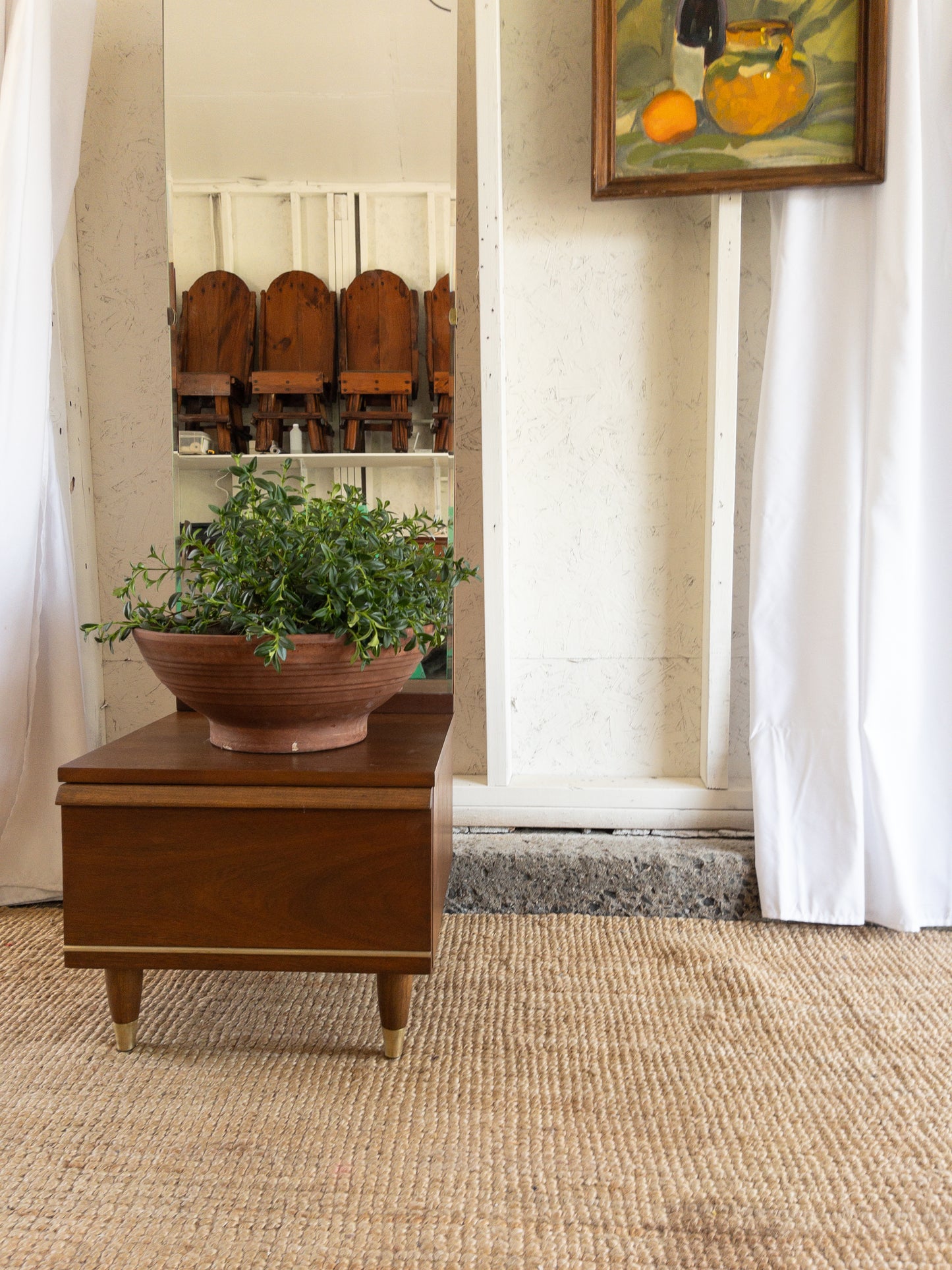 Mid-century standing mirror