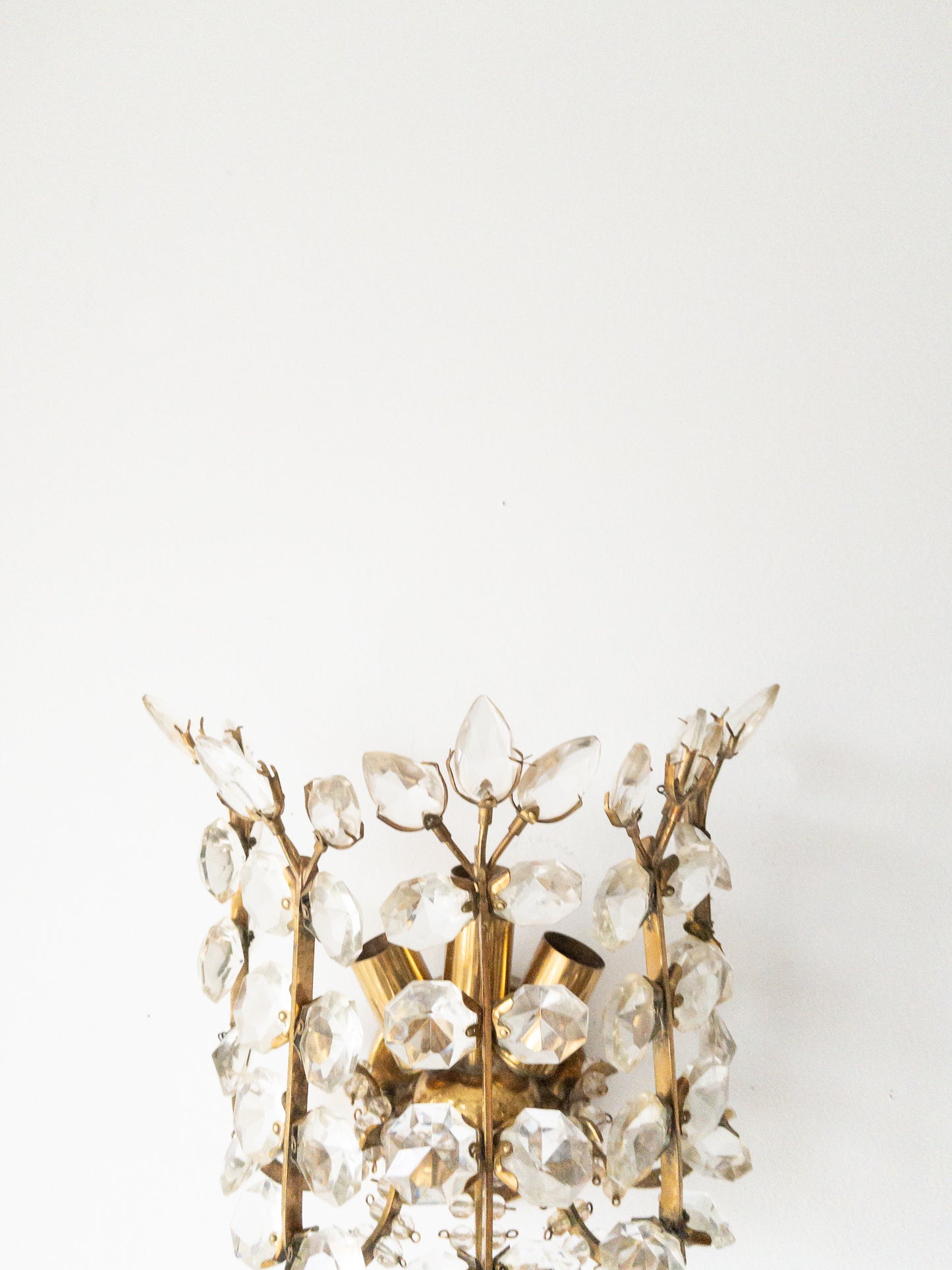 50s crystal sconces