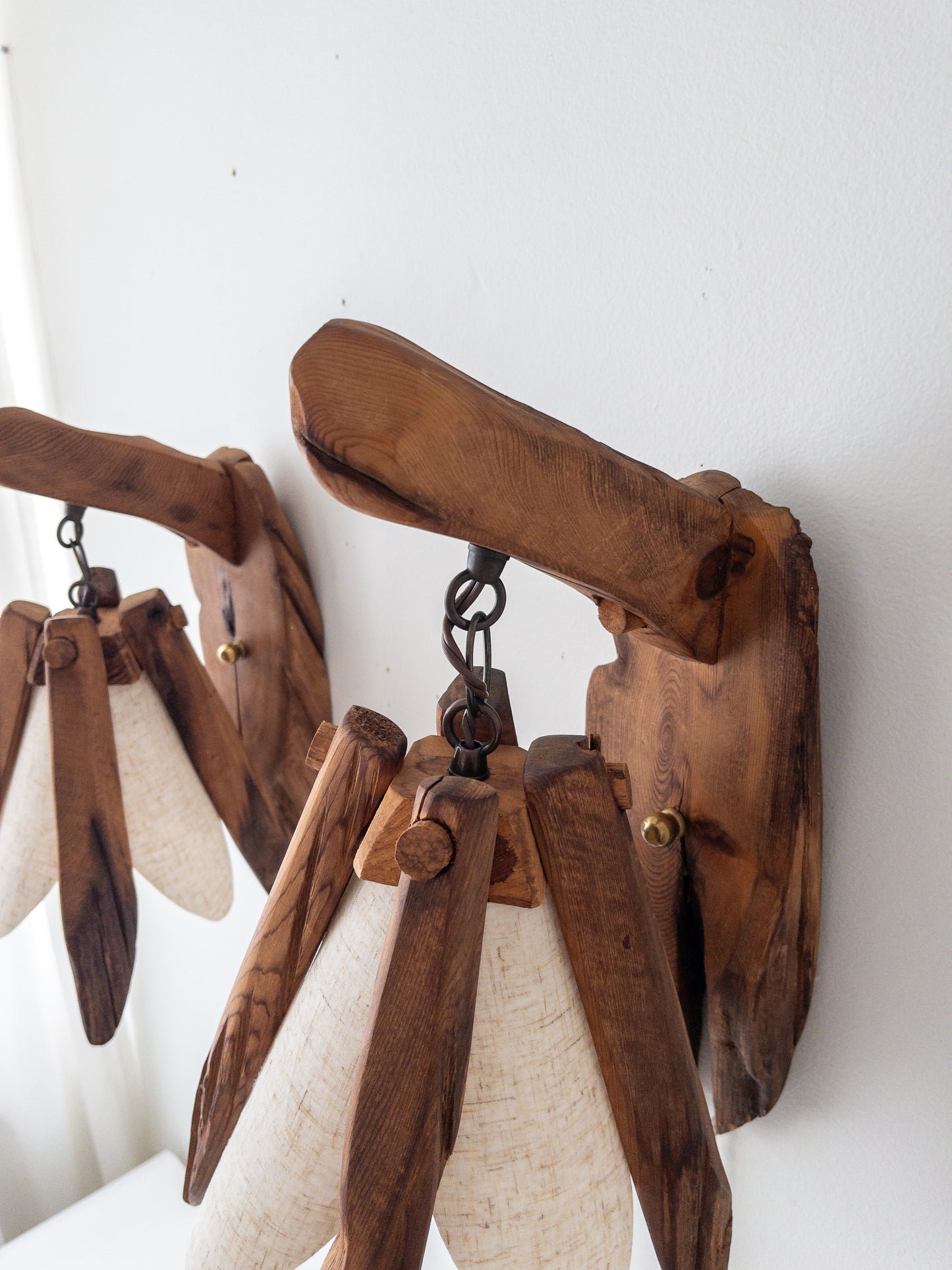 Cedar folk wall sconce