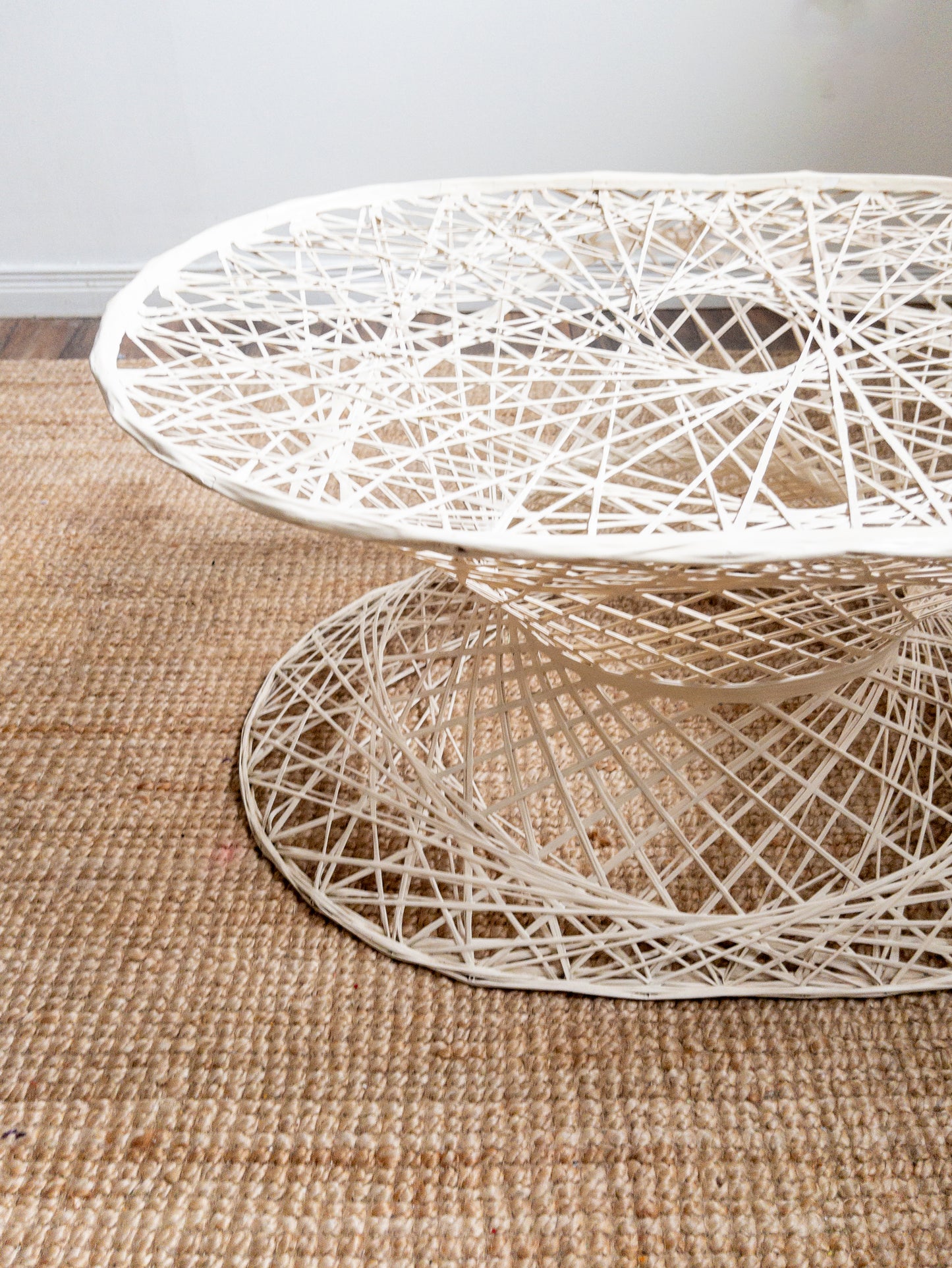 Spun fibreglass side table