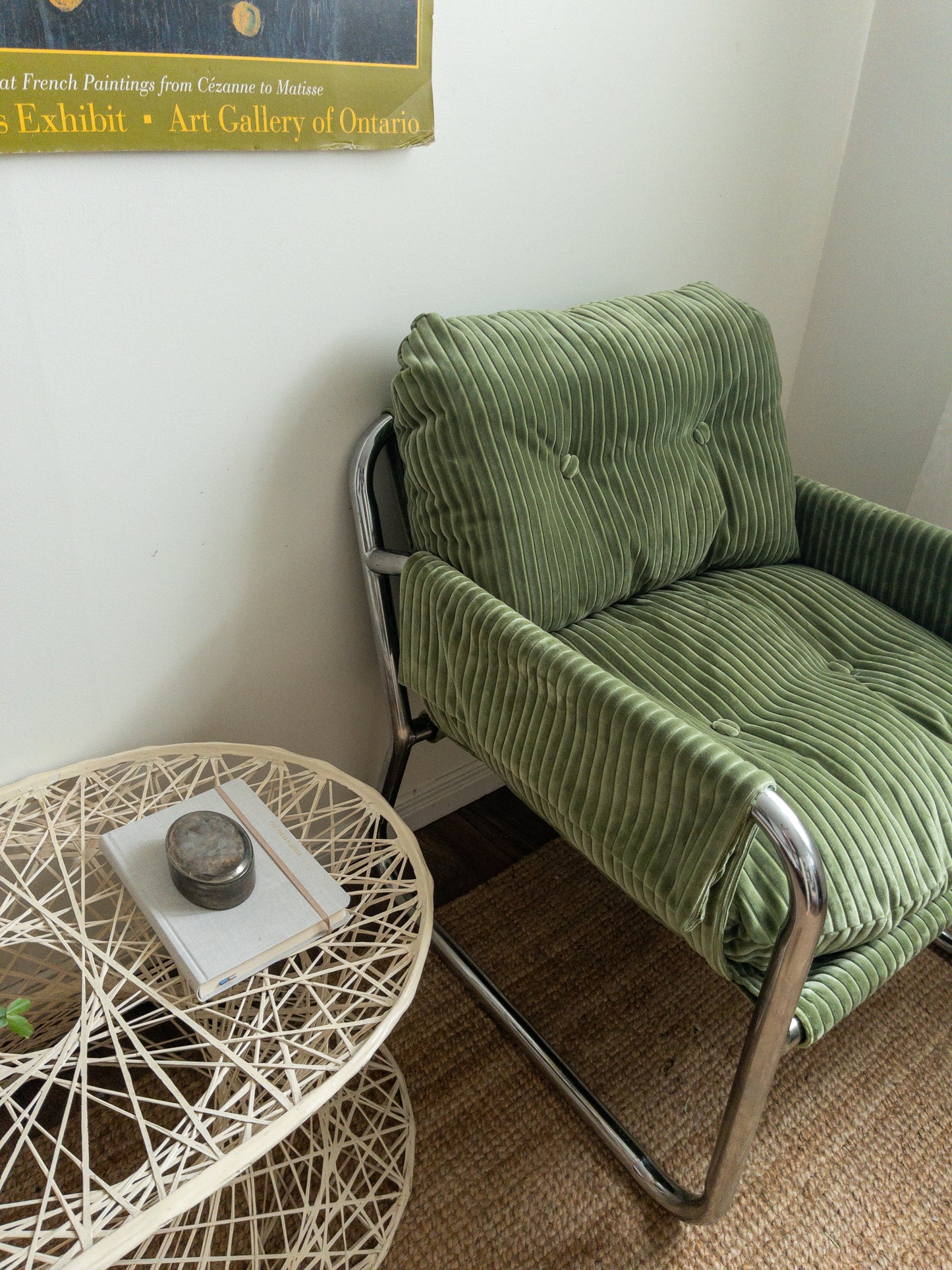 Spun fibreglass side table