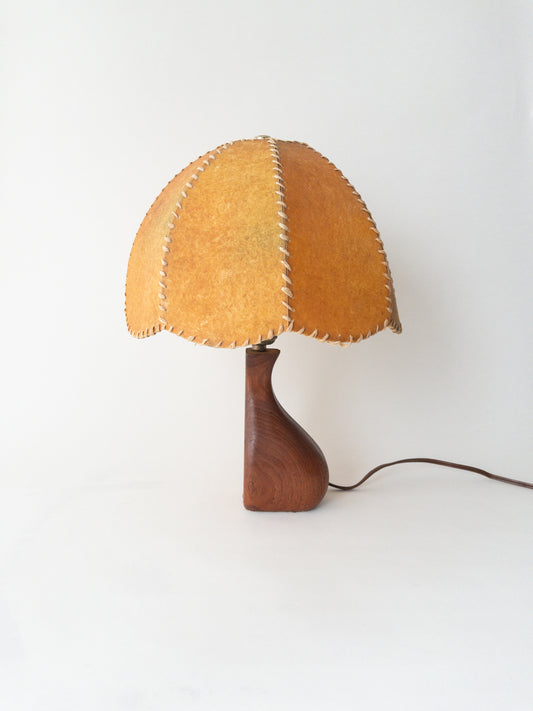 Mid century wood lamp