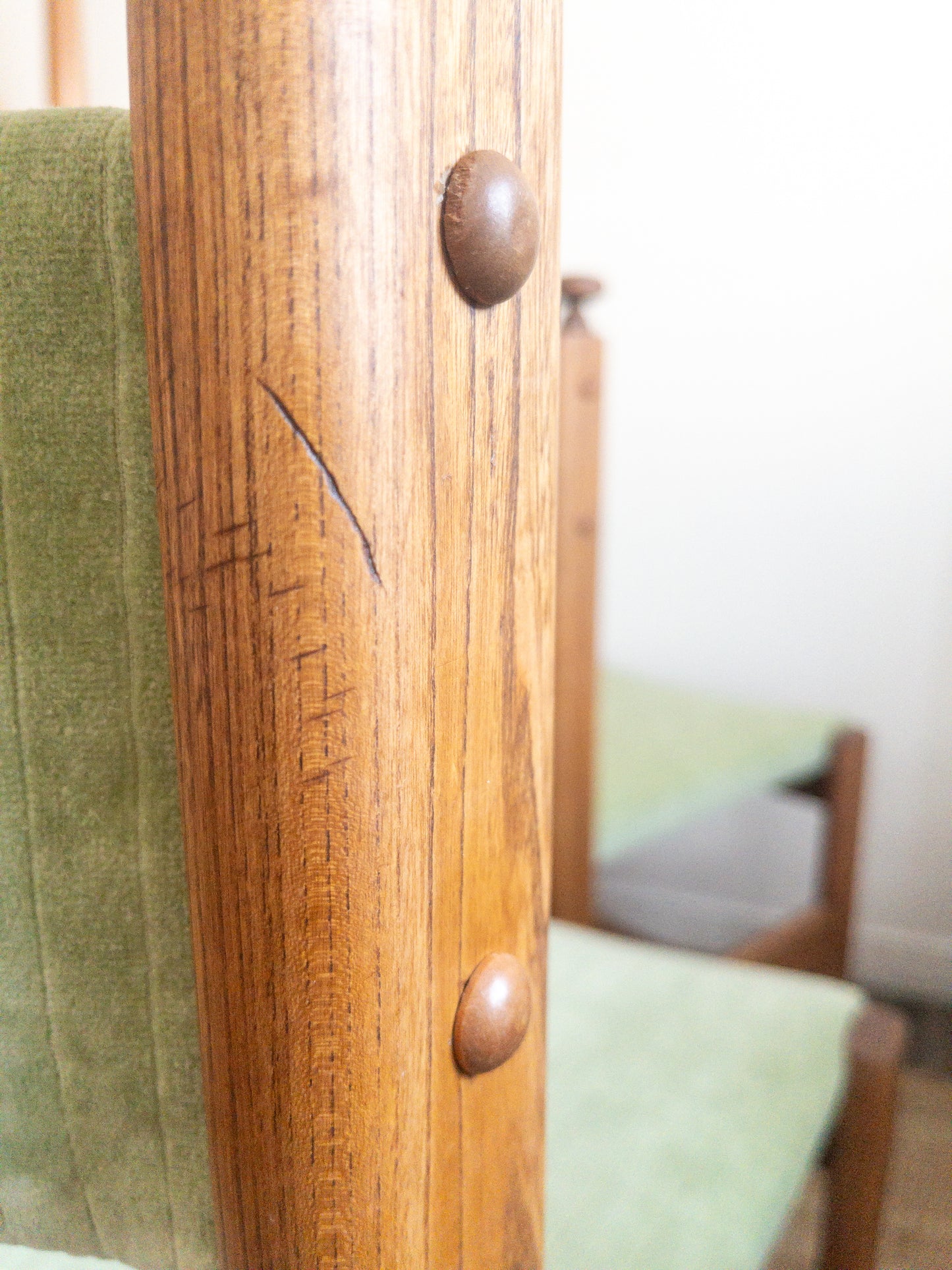 Vintage oak dining chairs