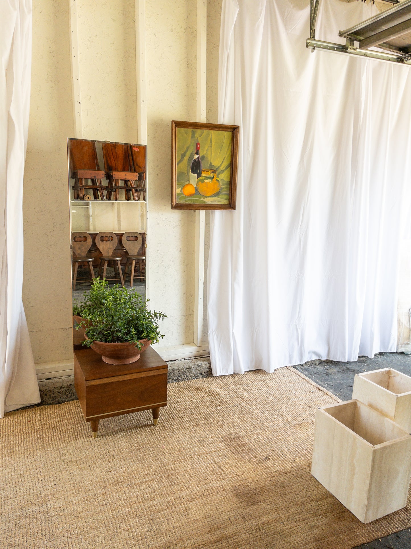 Mid-century standing mirror