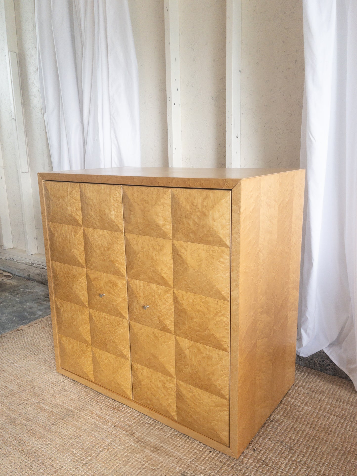 Birds Eye maple cabinet