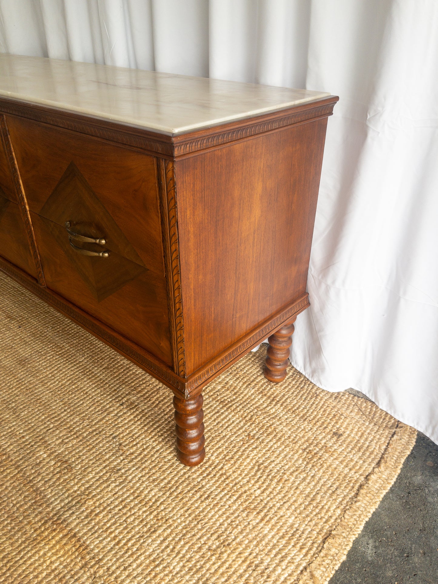 Marble top sideboard