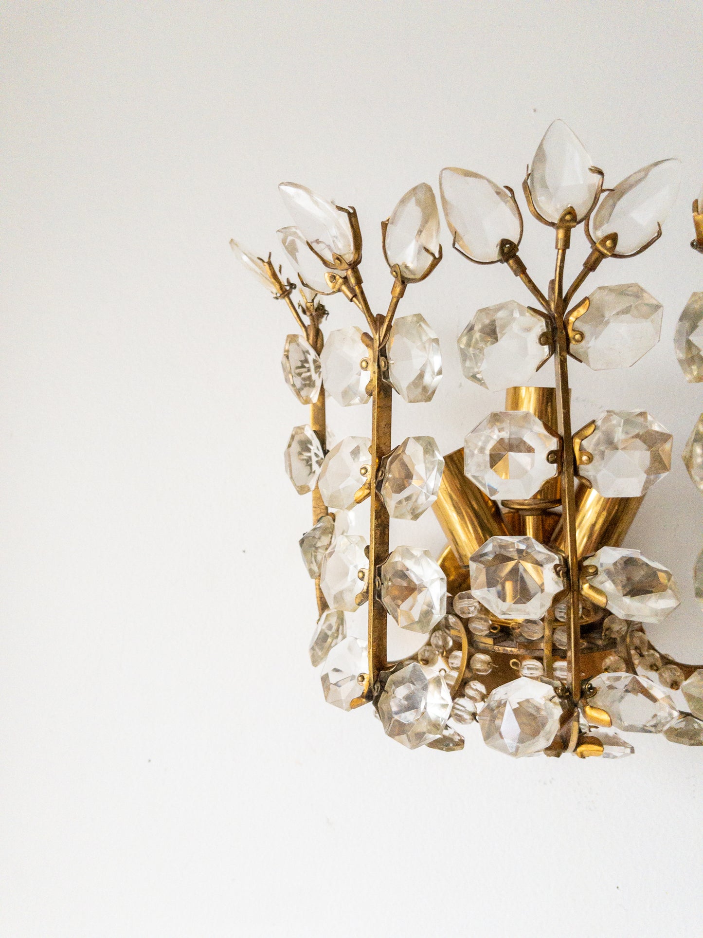 50s crystal sconces