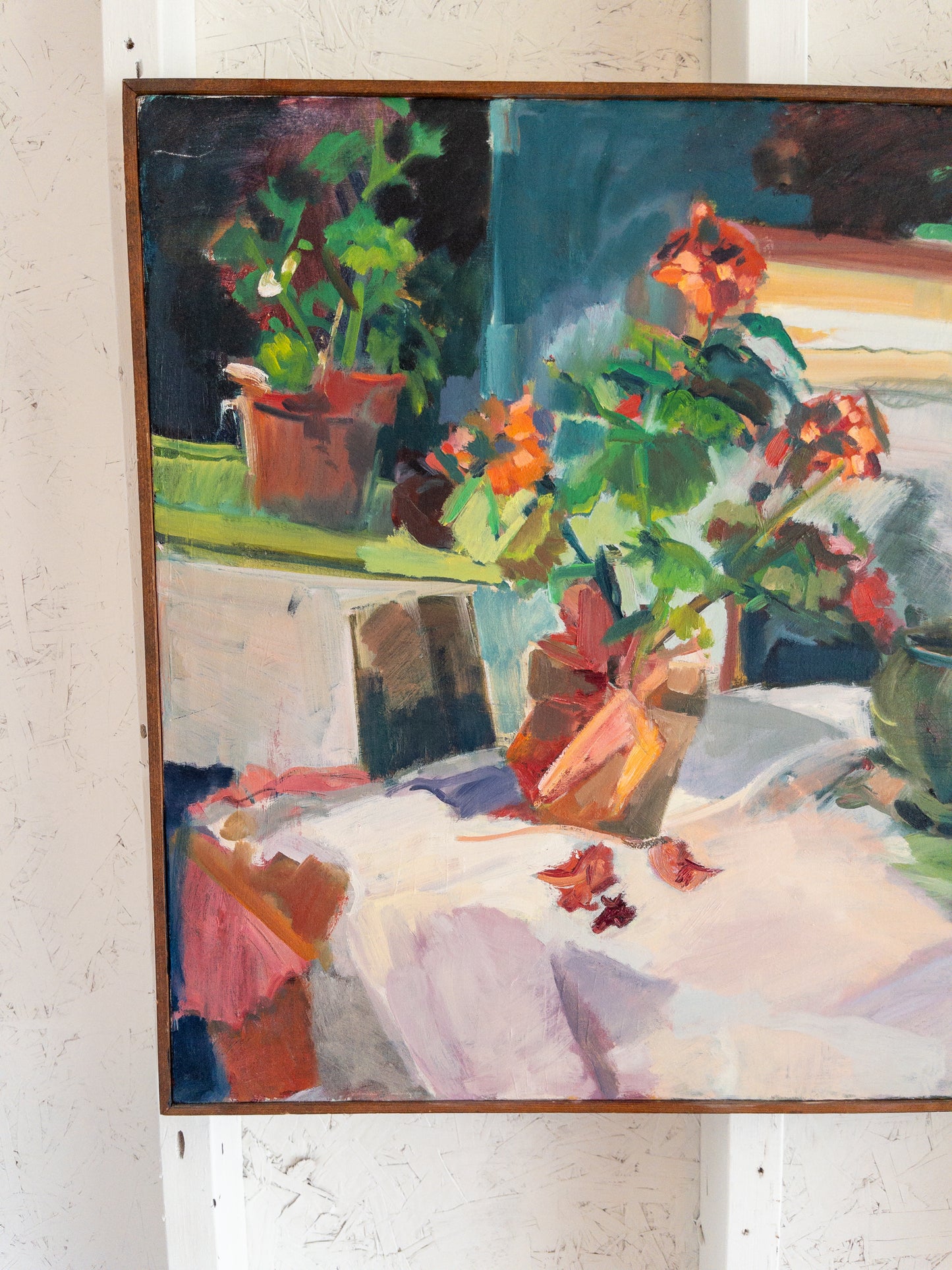 "Geraniums" oil painting