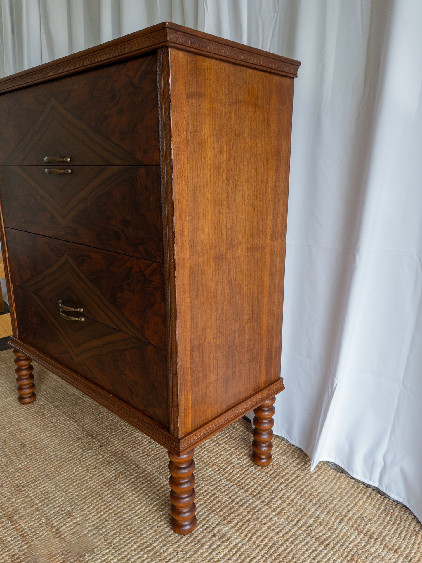 Marble top tall boy