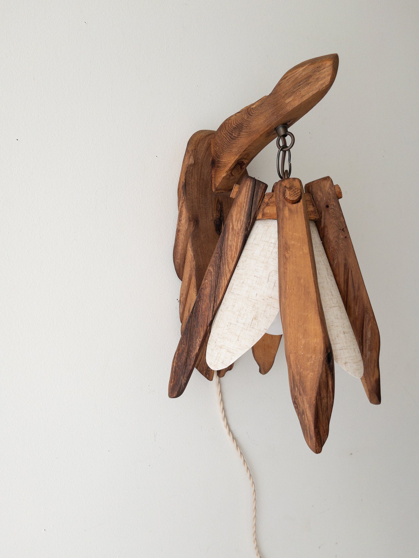 Cedar folk wall sconce